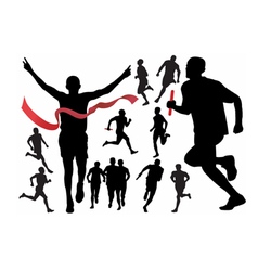 Runners vector image