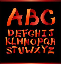 Paper crafting alphabets vector image