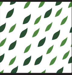 Green leaves seamless pattern on a white Green leaves seamless pattern on a white vector image