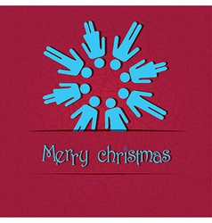 People snowflake vector image