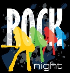 Rock night poster vector image