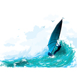 Sailboarding vector image