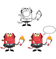 Devil Boss Holding A Flaming Bad Contract vector image