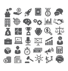 Business icons management marketing career Business icons management marketing career vector image
