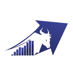 stock market bull symbol vector image vector image