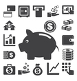Finance and money icon set eps10 vector image