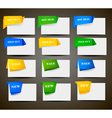 Retail origami stickers vector image