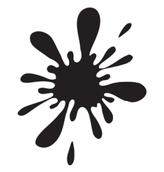 Black color splash vector image