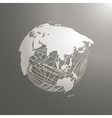 Abstract world map sphere Asia vector image
