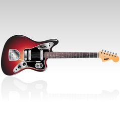 Vintage electric guitar vector image