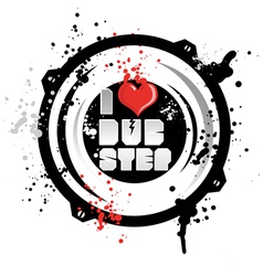 I love dub step vector image