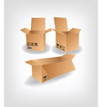Cardboard boxes vector image