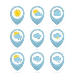 Weather web elements vector image