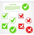 Check mark stickers and banner vector image