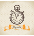 Stopwatch hand drawn vector image