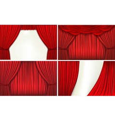 Red velvet curtains Red velvet curtains vector image