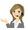 Telephone operator vector image