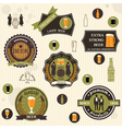 Beer badges and labels in retro style design vector image