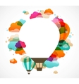 Hot air balloon colorful abstract background vector image