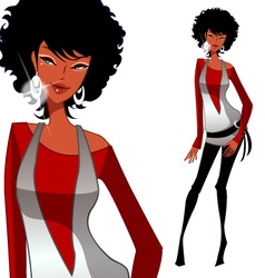 Funky disco diva vector image