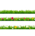 Grass borders set vector image