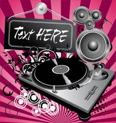 Turntable vector image
