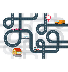 Border with road and cars Royalty Free Vector Image