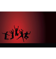 Jumping background vector image