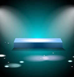 Glowing square podium vector image