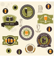Beer badges and labels in vintage style vector image