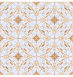 Floral seamless mosaic tile ceramic Royalty Free Vector