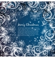 Elegant christmas blue background vector image