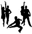 Latino dance silhouettes vector image