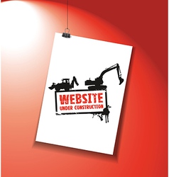 Website paper sign vector image