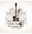 Wings with guitar vector image