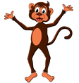 Cute monkey cartoon expression vector image
