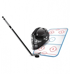 Hockey design elements vector image