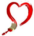 Heart shape stroke vector image