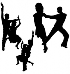 Latino dance silhouettes vector image