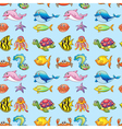Various sea animals vector image