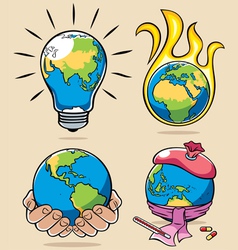 Ecology concepts 3 vector image
