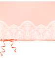 Lace background and ribbon vector image