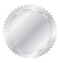 Silver seal vector image