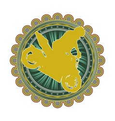Motorcycle stunt vector image