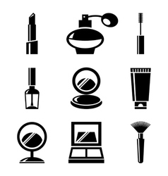 Cosmetics icons set vector image