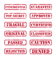 Rubber stamps vector image