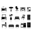 Black simple furniture icon vector image