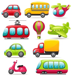 Cartoon transport set vector image