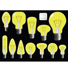 Light bulbs shapes vector image