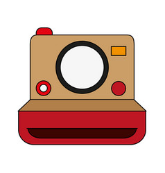 Retro photo camera icon vector image